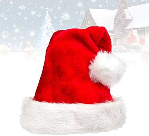 חג המולד כובע יוניסקס חג המולד כובע קטיפה סנטה קלאוס כובע שכבה כפולה לעבות חג המולד כובעי למבוגרים סנטה