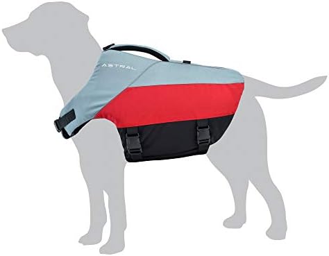 ז'קט הצלה של כלב ציפור אסטרלי PFD לשחייה ומשחק מים, אפור כלבים, מ