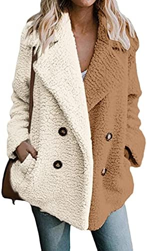 מעיל מעיל מעיל לנשים מעיל סחיטה בחורף ז'קט מזדמן חורף חום.
