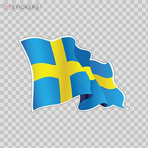 מדבקות מדבקות ויניל SE שוודיה דגל אופני ספורט 14X9.74 אינץ '.