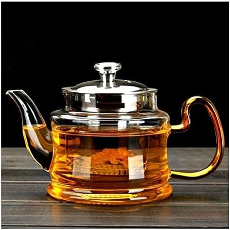סיר תה צמחים קומקום קומקום בורוסיליקט זכוכית עם כוסות מכסה מסננת מסננת עמידה בסירי תה שחור שחור