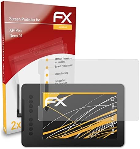 מגן מסך Atfolix התואם לסרט הגנת המסך של XP-Pen Deco 01, סרט מגן FX אנטי-רפלקטיבי וסופג זעזועים