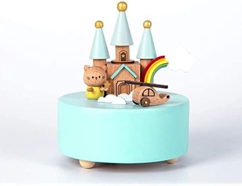 Luvadu מתנות מוזיקליות קשת קשת קופסת קופסת מוסיקה 3D מנגנון מגולף מעץ מעץ קופסה מוזיקלית עם קופסת תכשיטים
