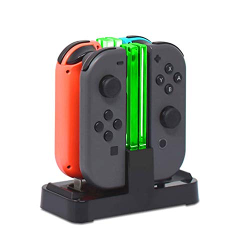 4 ב 1 רציף טעינה עבור Nintendo Oled Switch and Switch 2017 Joy Con, Vanjunn Joy Con Controller Tharger Stand