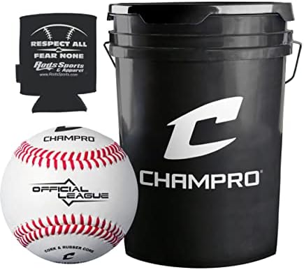צ ' מפרו-40 כדורי בסיס עם כיסוי עור אמיתי בדלי שחור – 30 כדורים ומוטות אחד יכולים לשרוול כלול.