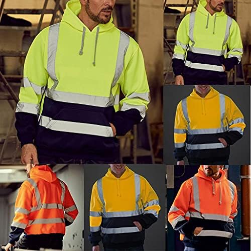 גברים של בטיחות חולצות כביש עבודה נראות גבוהות סוודר ארוך שרוול סלעית סווטשירט חולצות חיצוני נים