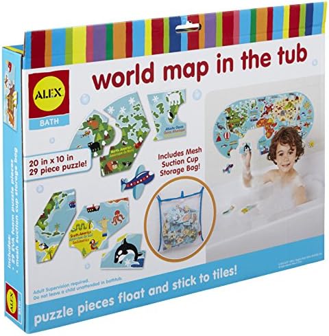 מפת העולם של אלכס באת 'באמבטיה