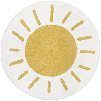 מתוק ג ' וג ' ו עיצובים בוהו שמש מבטא רצפת שטיח או אמבטיה מחצלת-צהוב זהב לבן עבור בוהמי קשת שמיימי