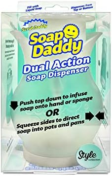 מתקן סבון אבא לשפשף-אבא סבון, בקבוק פעולה כפול למטבח וכיור או מקלחת בחדר האמבטיה, ניתן למילוי חוזר עם נוזל