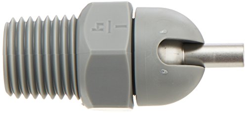 Loc-Line 79061-G Acetal HPT Nozzles עם מנוף התאמה, 0.062 x 0.25, גודל חוט 1/4 , אפור