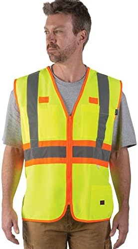 קירות Mens Hi-vis ansi II אפוד בטיחות פרימיום