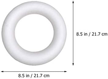 טבעת קצף לבן קצף לבן טבעת קצף פרחוני טבעת 2 יחידים קצף לבן טבעות זרב