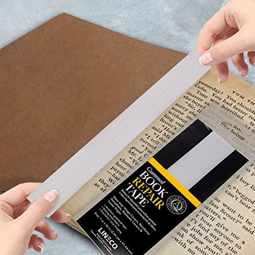 סרט תיקון ספרים דביק של לינקו 1 אינץ'. איקס 36 אינץ', לבן, לין ממוצע-533-0124