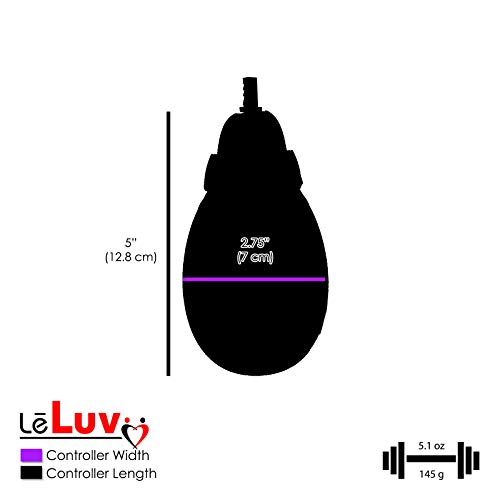 Leluv epump כף יד חשמלית חשמלית -אחיזה ידית ואקום ואקום - שחור עם סיליקון 18 צינור והתאמת גברים