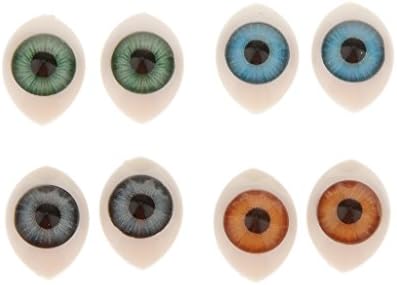 Rahyma Weiping - 8 יחידות פלסטיק סגלגל סגלגל עיניים עיניים עיניים DIY מסכת DIY בובה דוב צעצוע מכין 8 ממ איריס