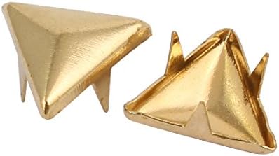 AEXIT 200 PCS 12 ממ חומרה ביתית משולש משולש נייר בצורת טון זהב בראד לראקפינג דגם מלאכת DIY: 64AS242QO34