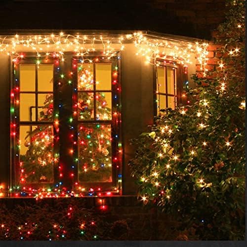 סנוור בהיר 33ft 100 LED אורות מחרוזת חג המולד מקורה עמיד למים חיצוניים, אורות חג מולד בצבע צבעוניים