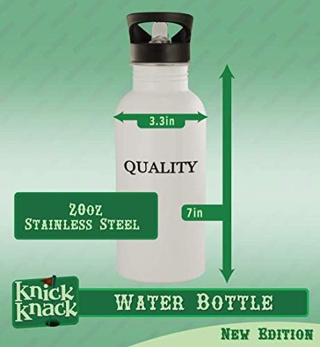 מתנות Knick Knack sawchuk - בקבוק מים מפלדת אל חלד 20oz, כסף