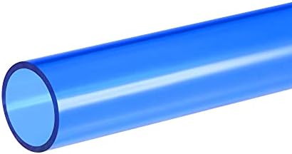 Meccanixity צינור אקרילי קשיח צינור עגול כחול 17 ממ מזהה 20 ממ OD 500 ממ למנורות ופנסים, מערכת קירור