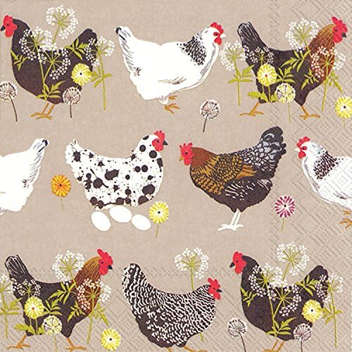 אידיאלי בית טווח 20 לספור ניתזים תרנגולות פשתן נייר הצהריים מפיות