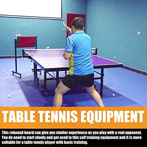לוח החזרה של פינג פונג עם 8 גומי אדום, לוח ריבאונד טניס שולחן ציוד אימונים עצמי לחדר כושר ביתי חיצוני מקורה, ריבאונדר