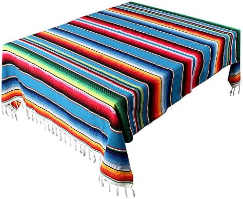 Aerwo 59 x 84 אינץ 'שולחן מקסיקני שמיכה סרפית מקסיקנית לחתונה של מסיבה מקסיקנית סינקו דה מאיו
