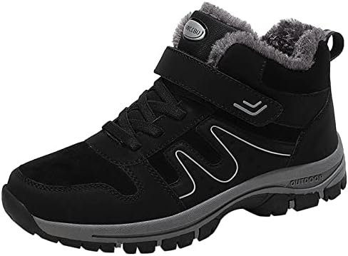 יוניסקס פלוס נעלי הליכה חיצוניות חוצות קטיפה נעלי נעלי ספורט עמידות ללבוש נעלי הליכה חיצוניות קרסול מגפי שלג