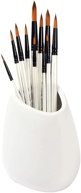 מברשת ניילון BHVXW 12 ארט קו עט עט צביעה בצבעי מים גיר מברשת מברשת מברשת שמן (צבע: E, גודל