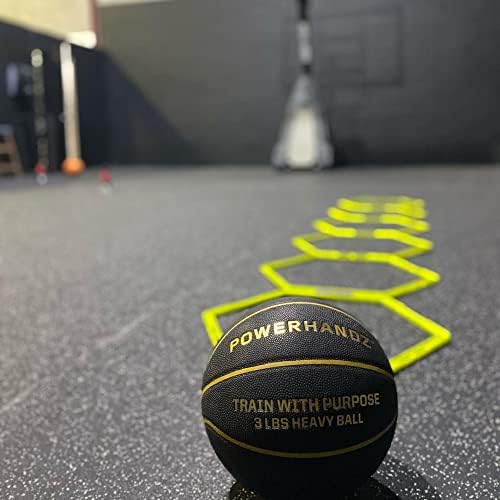 Powerhandz משוקלל משוקלל כדורסל כדורסל, תרגול חיצוני או מקורה, שיפור טיפול בכדור, מרחק מעבר, חוזק