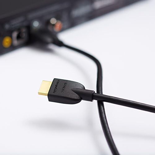 יסודות אמזון כבל HDMI במהירות גבוהה - 3 רגל, חבילה של 10, שחור