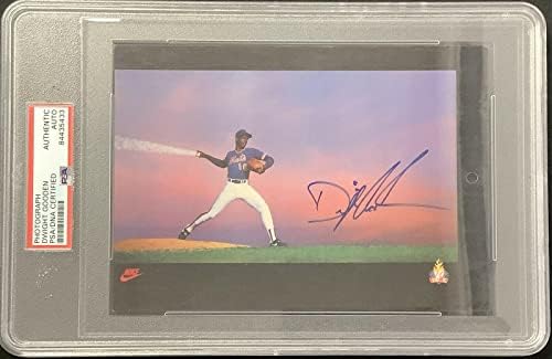 DOC GOODEN חתום 1983-85 נייקי פוסטר כרטיס בייסבול 5x7 טירון מטס Auto PSA/DNA - תמונות MLB עם חתימה