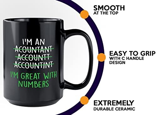 חשבונאות ספל קפה 15 עוז שחור-נהדר עם מספרים-רואה חשבון רואה חשבון רואה חשבון