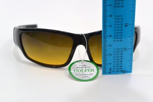 משקפי שמש גולף עוטפים מסגרת שחורה UV400 עדשת פוליקרבונט עם צבע HD שיפוע