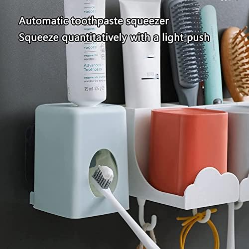 MXJCC משחת שיניים מתקן קיר קיר למשחת שיניים אוטומטית לחדר אמבטיה