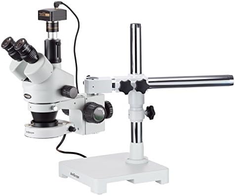 מיקרוסקופ זום סטריאו טרינוקולרי מקצועי דיגיטלי של 3 הרץ-80-8 מ', עיניות פי 10, הגדלה פי 3.5-90,