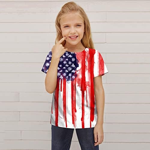 יום העצמאות לילדים פעוטות 4 ביולי 3d גרפיקה מודפסת טיז בנות בנות חידוש בנות מתלכלכות מדי