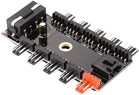 מאוורר מארז רכזת 10 דרך 3 ציוד PCI קירור קירור קירור בקור בקר בקר רכזת 4/3pin שקע חשמל למארז מחשב מעבד מעבד ממשק