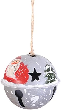 קישוט פעמון חג המולד עם כוכב פעמון פעמון שלג דפוס מסיבת חג חג המולד משפחת קישוטי חג מלאכה לחג חג המולד