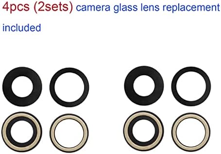 4 יחידות החלפת עדשת זכוכית מצלמה אחורית אחורית לאייפון 11 עם דבק מותקן מראש והחלפה ערכת כלים לתיקון