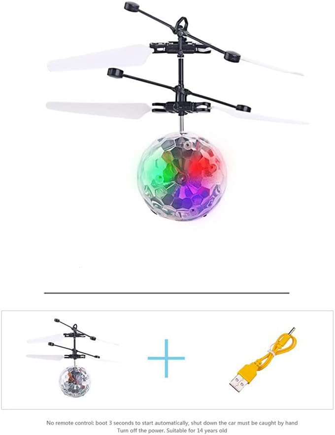 קסאטקס אינדוקציה עף צעצוע, מחווה אינטליגנטי אינדוקציה עף כדור צבעוני אור זוהר מרחף כדור מטוסים לילדים,