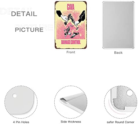 בקרת נזק קאווה 12x8 אינץ 'שלטי מטאל אלבום מוזיקה - רוק הקירות עם אלבום המוזיקה אמנות לאוהבי מוסיקה