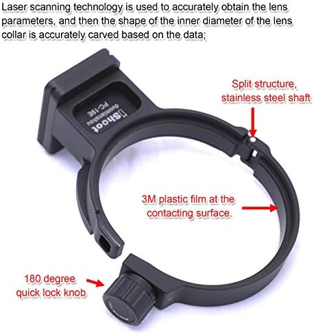 CNC מכונה טבעת צווארון חצובה של עדשת מתכת, טבעת הר עבור Nikon PC Nikkor 19 ממ f/4e ED עדשת משמרת הטיה, צלחת שחרור