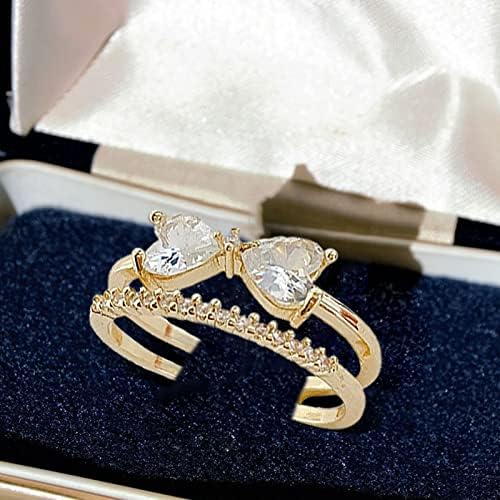 Iregina מתנות יצירתיות לטבעות ללבוש יומיומיות טבעת אופנה טבעת פתוחה טבעות מתכווננות זירקוניה מעוקבת