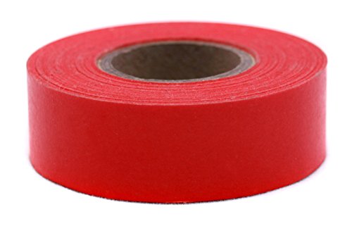 מוצרי גליל 158-0003 קלטת דבק נייר, 500 רוחב X 3/4 , ליבה 1, לקידוד צבע וסימון, אדום