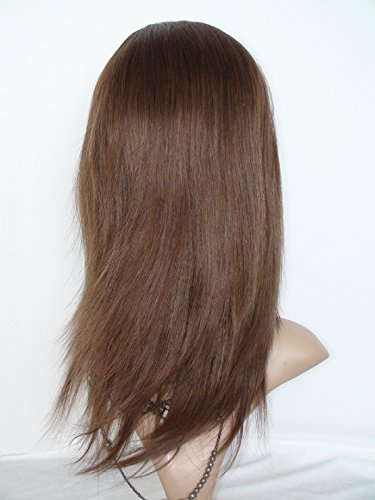 זול 20 מלא תחרה שיער טבעי פאות עבור אפריקאי אמריקאי נשים קמבודי בתולה רמי שיער טבעי טבעי ישר צבע 4