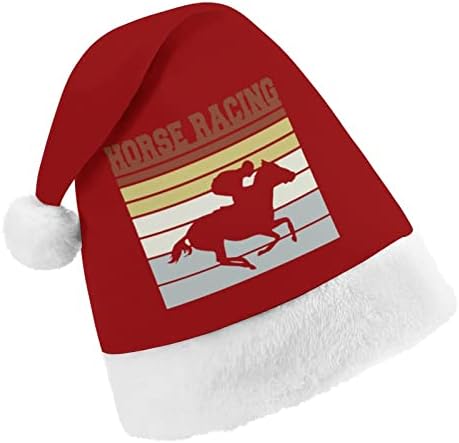 רטרו סוס מירוץ צוות חג המולד כובע אישית סנטה כובע מצחיק חג המולד קישוטים