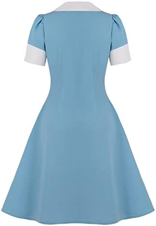 שנות ה -60 שנות ה -60 לשמלה לנשים פולקה נקודה רטרו סגנון וינטג 'שמלת נדנדה מסיבת קוקטייל קוקטייל נשף שמלות