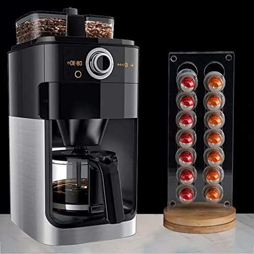 זלדיה 360 מחזיקי כוסות סיבוביות, 28 קיבולת חבילת תרמיל קפה לדלפק לחיסכון באחסון, מארגן כוסות אקריליק חדש