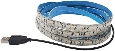 Vrabocry LED רצועת אור USB מופעלת 1M/3.28ft 5V 30 SMD5050 נוריות LED 395NM-405NM Ultraviolet Blacklight for floroorscent,