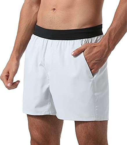 Reyshionwa לגברים בגודל 5 אינץ 'מכנסיים קצרים עם רירית רשת טניס מהיר של טניס יבש מכנסי חדר כושר